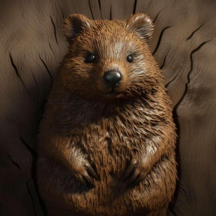 Nature and animals (st Quokka 1, NATURE_573) 3D models for cnc